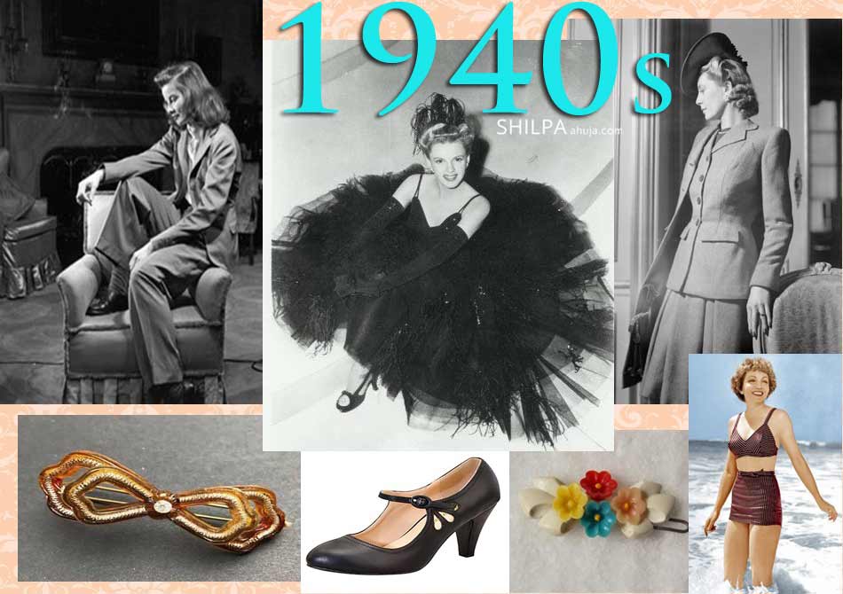 1940 fashion trends in different years decades