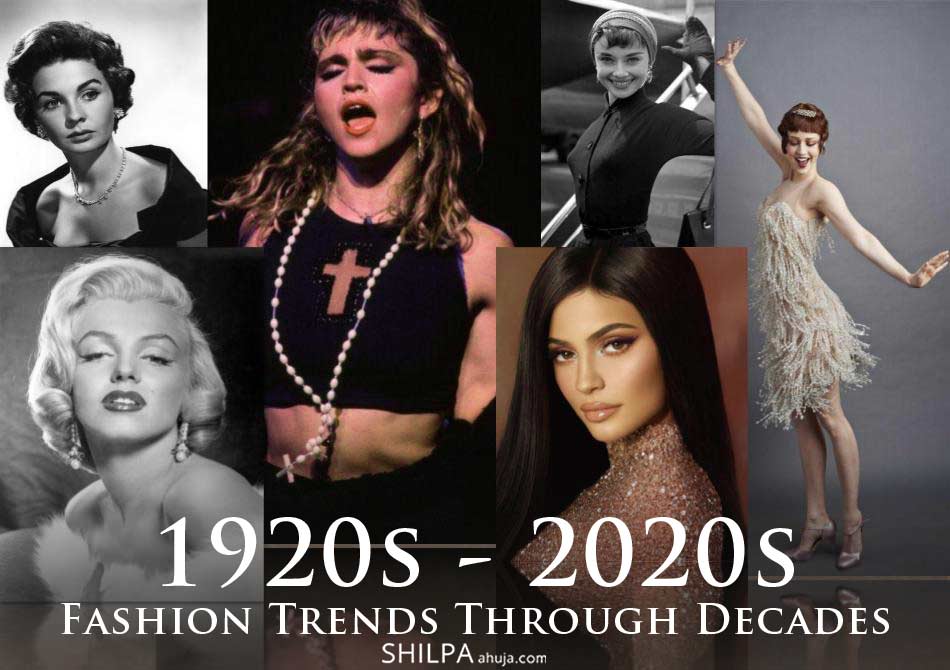 fashion evolution through decades timeline 1920s to 2020s