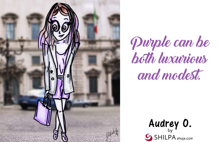 Audrey-O-purple dress-quotes-for-instagram aesthetic