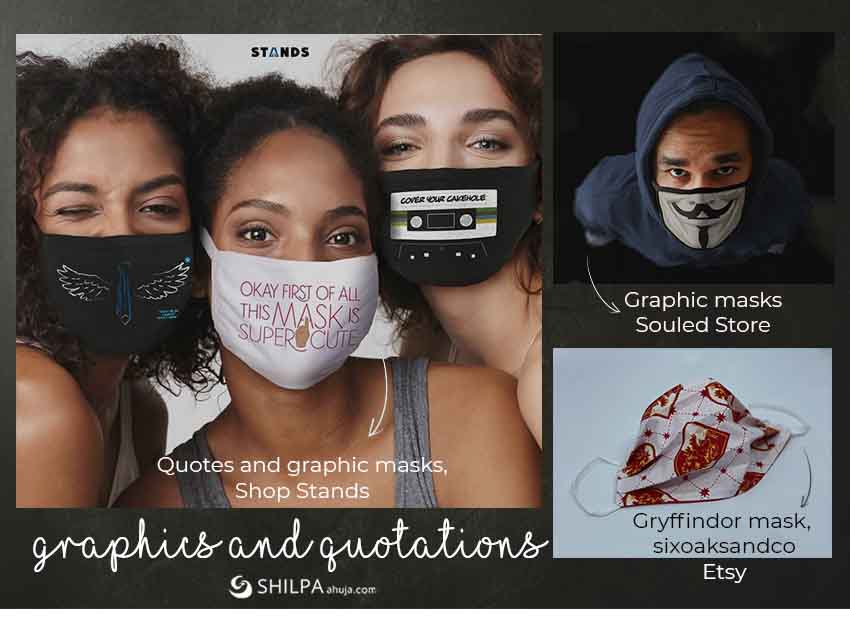 graphics quotations face mask design trends 2020