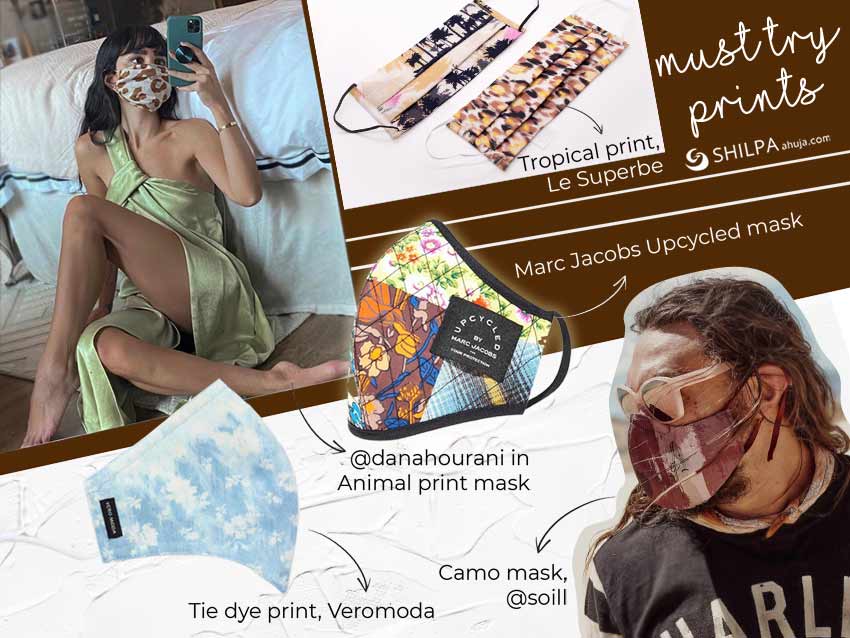 animal camo tie-dye floral prints fashion face mask trends 2020
