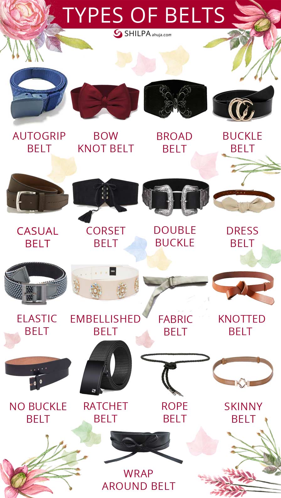 different-types-of-belts-fashion-words-glossary-dictionary-terms-infographic