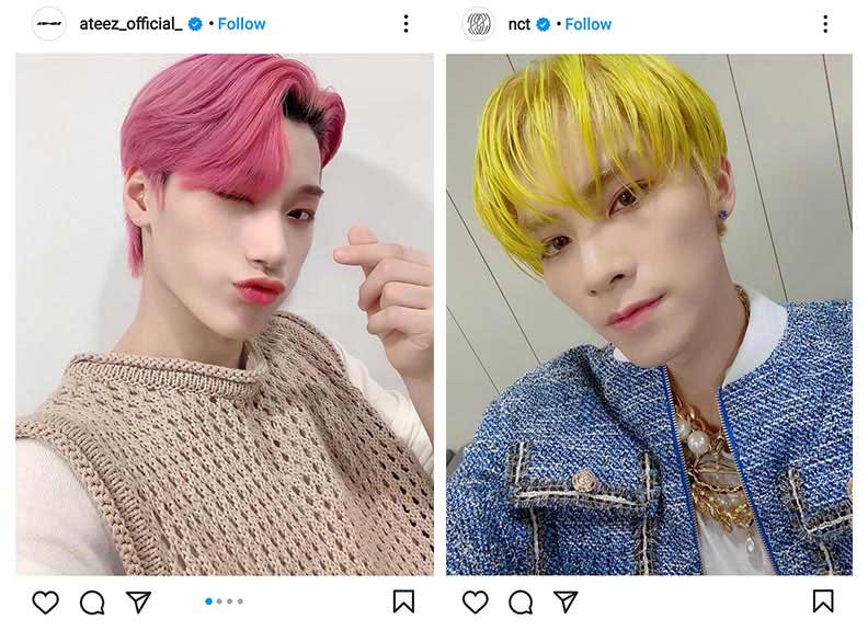 k pop idols inspiring hair colors