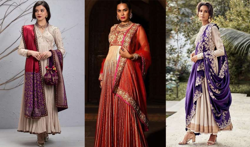 latest-indian-suit-trend-ankle-length-anarkali-Anju-Modi-Reynu-Taandon-J...