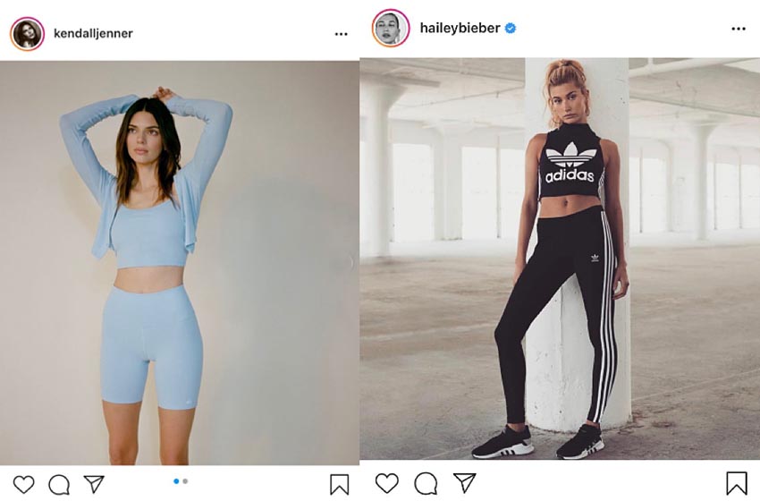 Athleisure-Kendall-Jenner-Hailey-Beiber-Instagram-sportswear