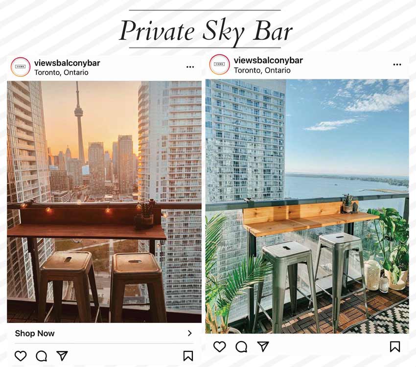 open sky bar balcony décor ideas
