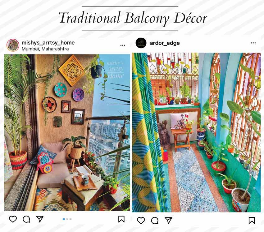 traditional balcony décor ideas