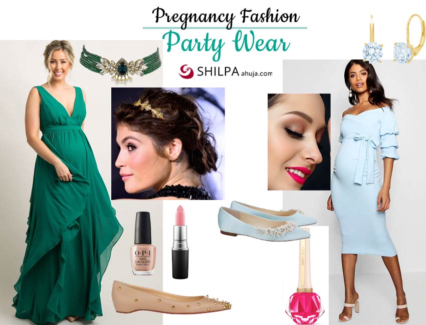 cute pregnant outfits pregnancy-fashion-party-wear