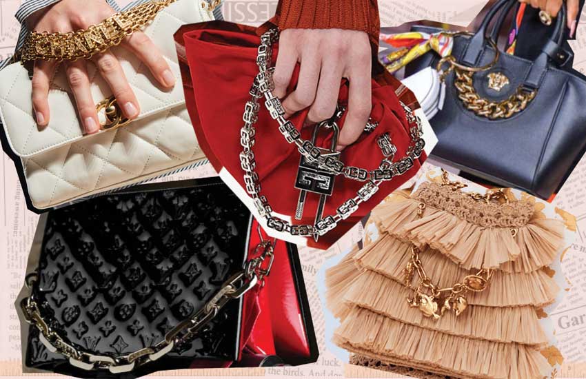 classy statement chain strap bag latest bag trends for 2022