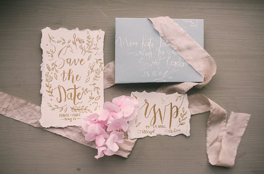 wedding-invite-ideas-Card-save-the-date-floral-handmade