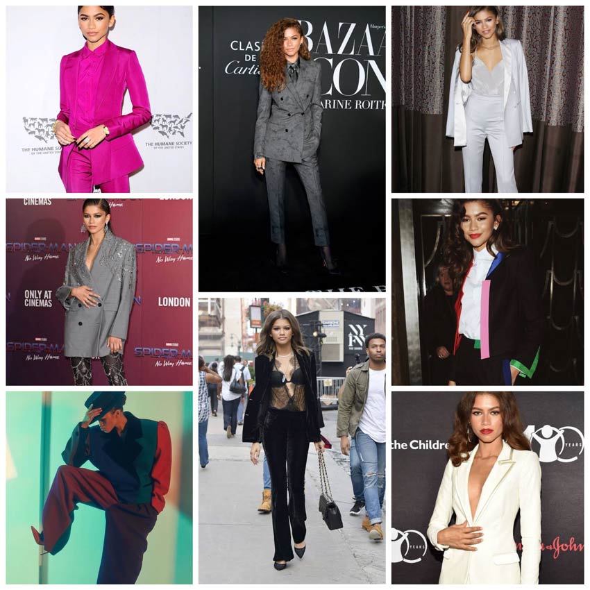 zendaya pantsuit fashion celebrity garments style