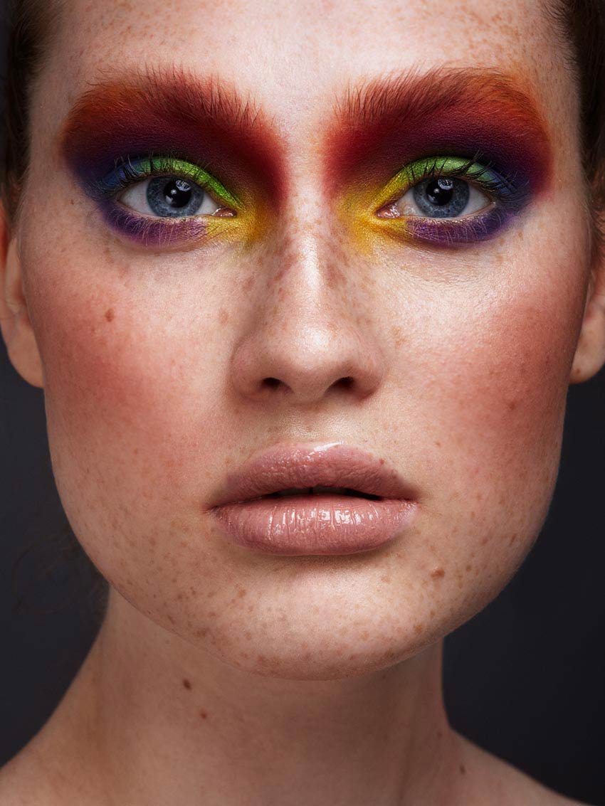 makeup editorial bold beauty look Marjolein de Ridder colorful