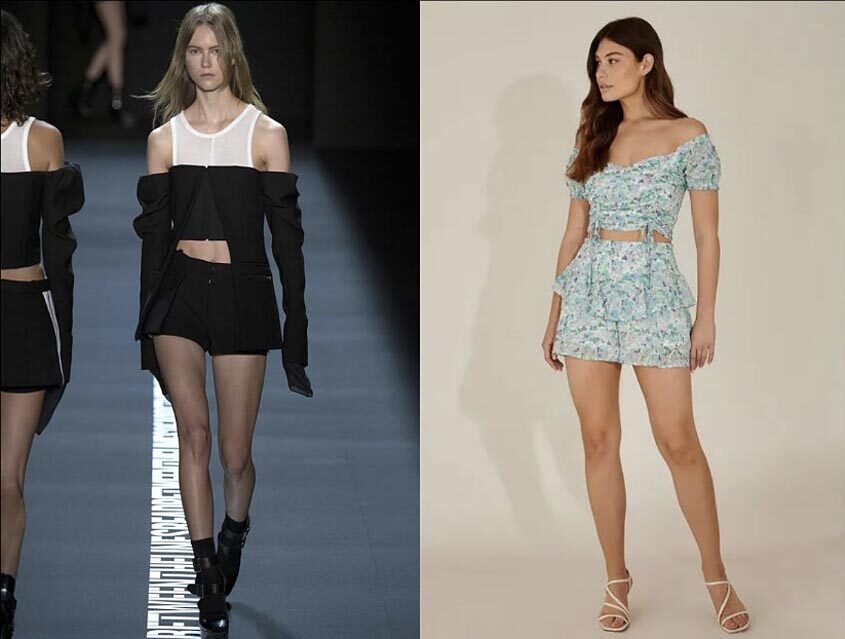 How-to-wear-shorts-over-off-shoulder.