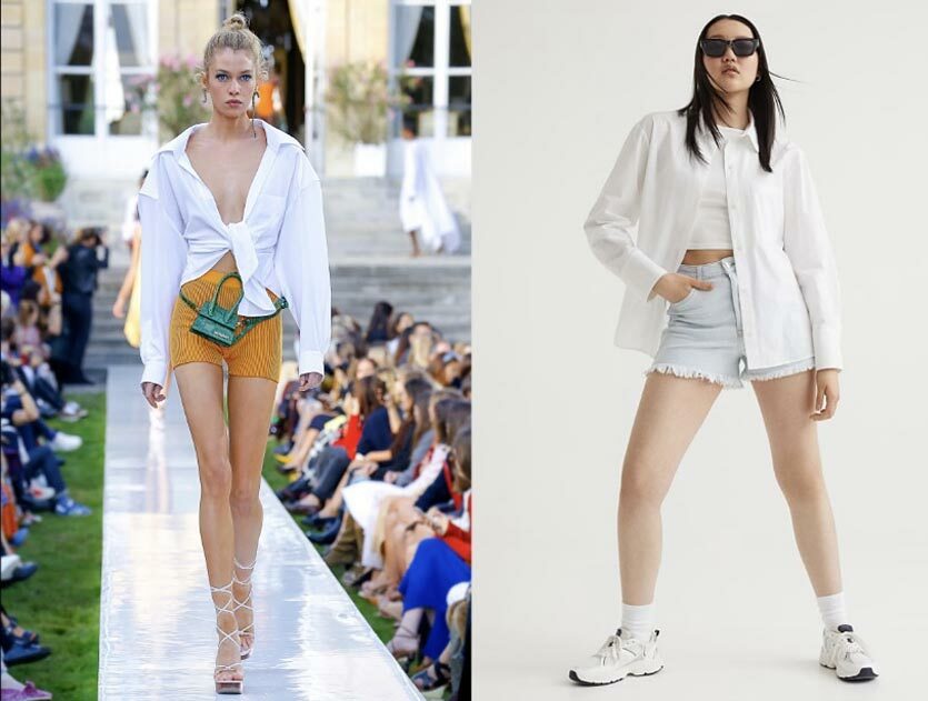 How-to-wear-shorts-with-white-shirt