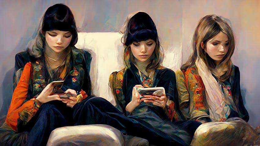 Information-Overload-Detox_young_girls_on_iphone-gen-z