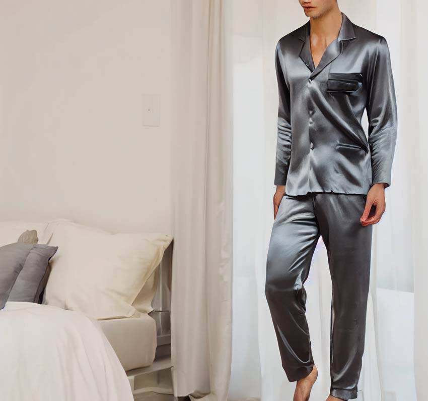 silk pajamas for men What is the best material for men's pajamas