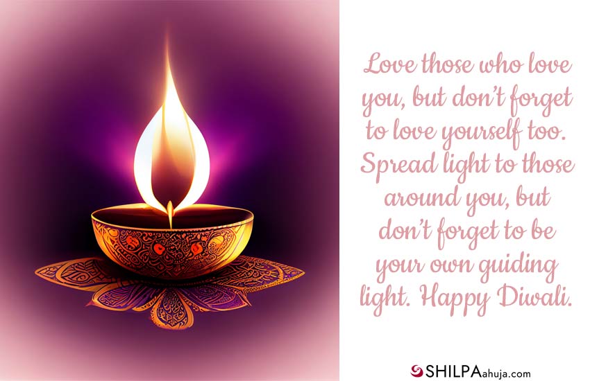 Diwali Self Love Quotes captions messages whatsapp