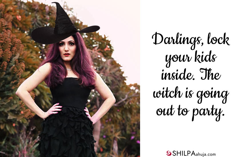 Halloween Scary Costume Quotes Witch Devil captions fashion