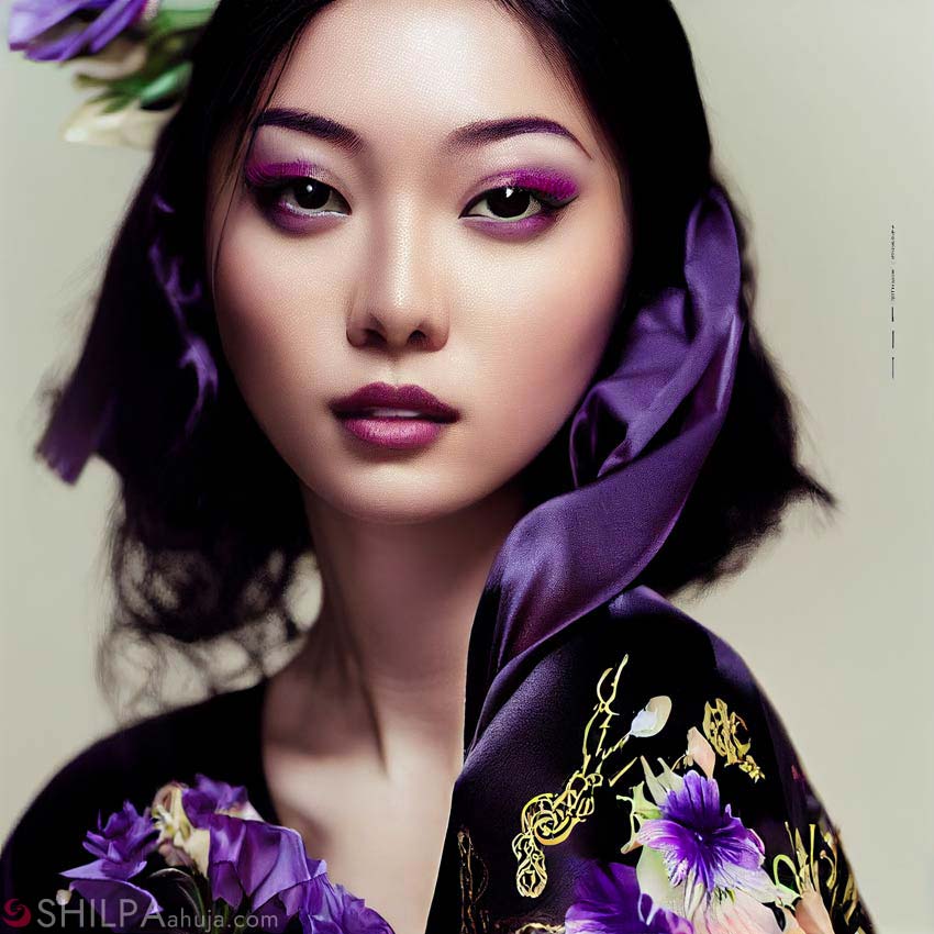 artificial intelligence ai generated fashion pics asian model