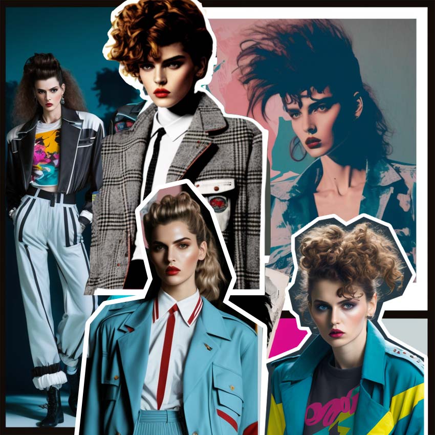 80s-preppie-collage fashion show ideas and themes
