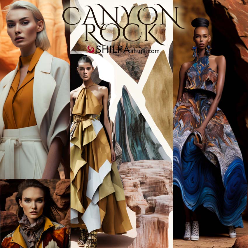 canyon-rock-moodboard creative fashion show ideas