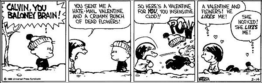 calvin and hobbes - in love with suzy love signs