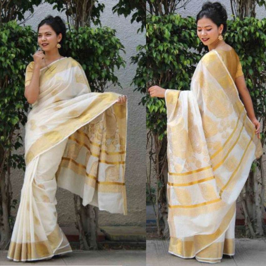 14-kasavu-different-types-of-sarees-indian-fashion-ethnic-wear