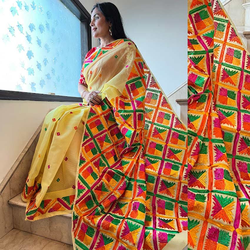 2-Phulkari-different-types-of-sarees-indian-fashion-ethnic-wear
