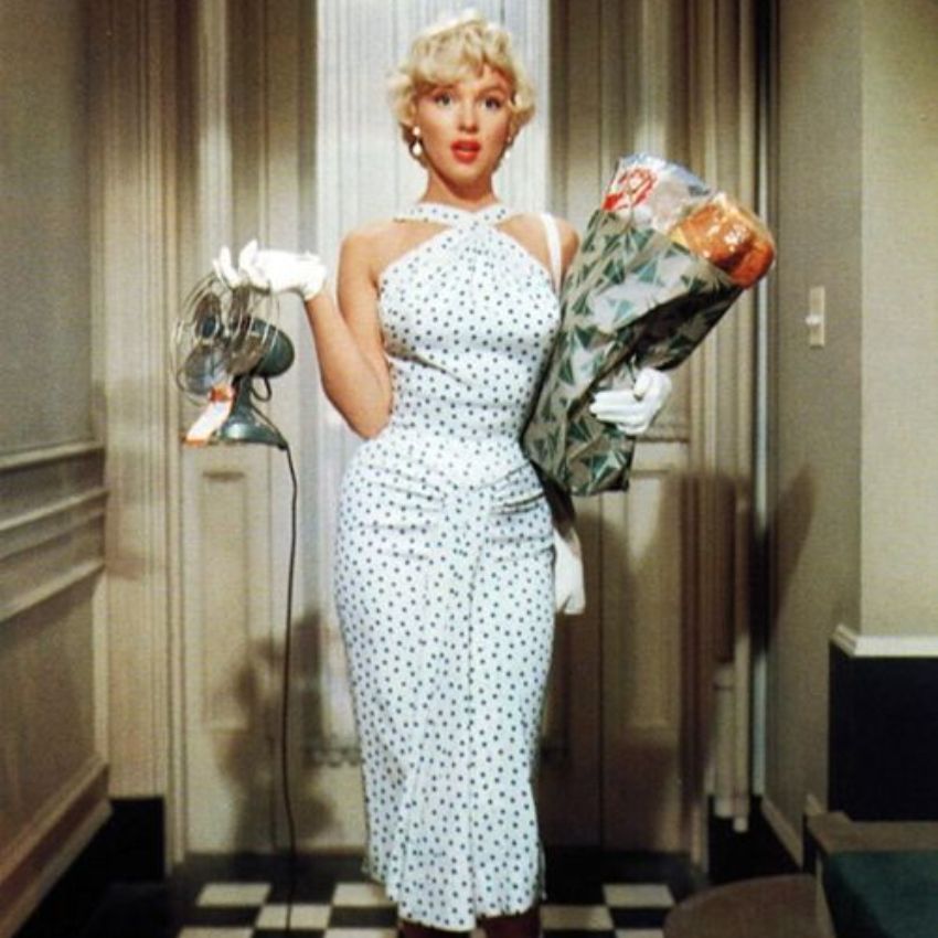 The Seven Year Itch floral dress polka dots marilyn monroe 50s movies feminine fashion classic look
