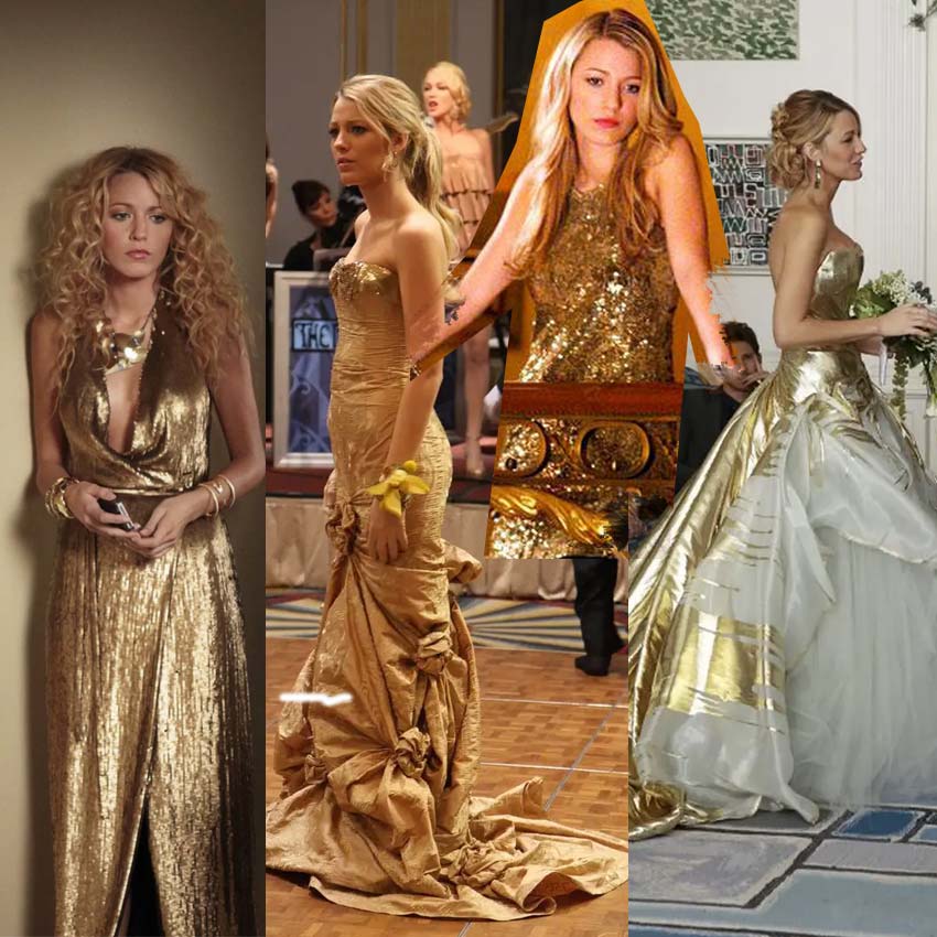 serena gossip girl gold dresses